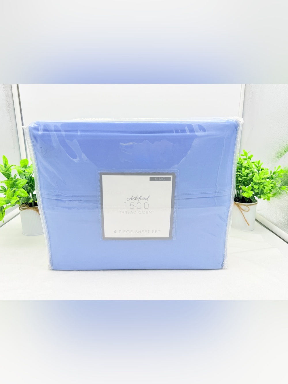 Macy’s Ashford Solid 1500 Thread Count 4 Pc. Sheet Set, King
